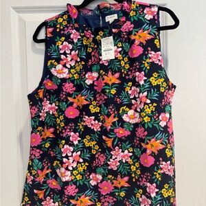 J.Crew Factory Floral Sleeveless Top Sz L - NWT